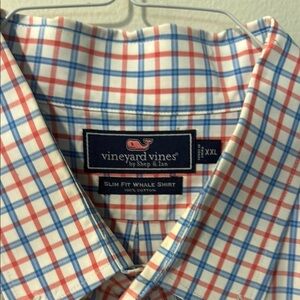 Vineyard Vines Red and Blue Casual Button Down Shirt